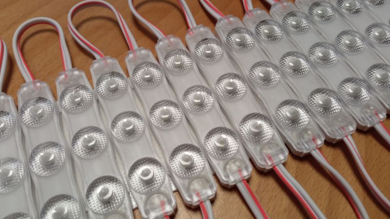 LED modul 3x3030 bílá~6500K, IP66, 12V/1W, 100lm