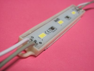 LED modul 3x5730 bílá,IP65,12V-1,4W,PVC 78x13x4mm