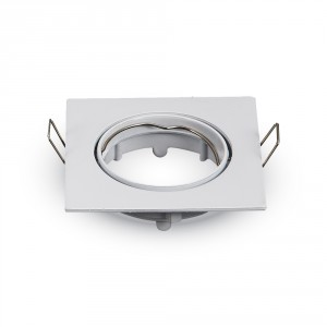 Rámeček pro LED žárovku, čtverec bílý výklopný