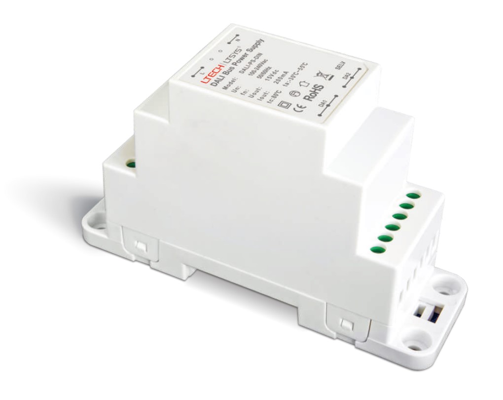 Napáječ sběrnice DALI-PS-DIN na DIN lištu