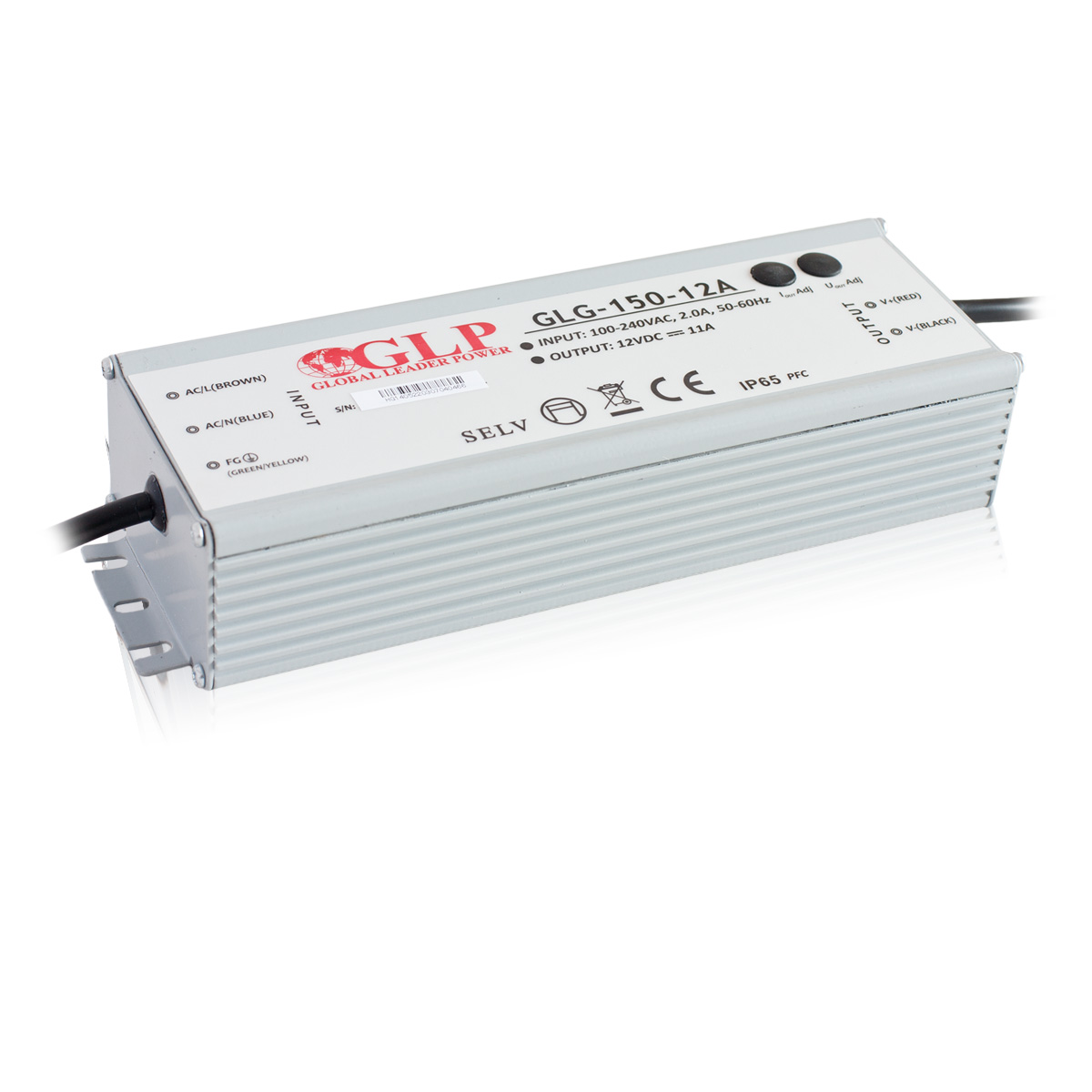 Napájecí zdroj GLG-150-12, 12V/12,5A, IP65, GLP