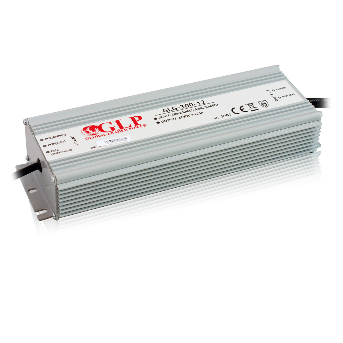 Napájecí zdroj GLG-300-12, 12V/25A, IP65, GLP