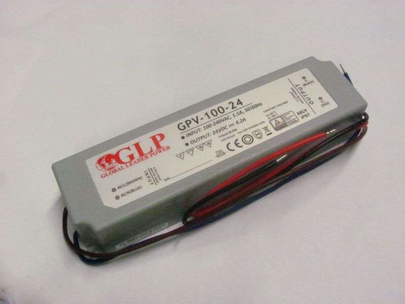 Napájecí zdroj GPV-100-24, 24V/4,2A, IP67, GLP