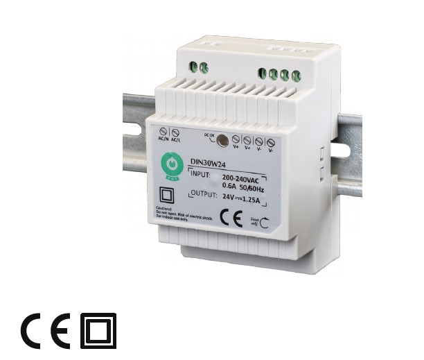Napájecí zdroj na DIN lištu 30W 24V/1,25A, POS